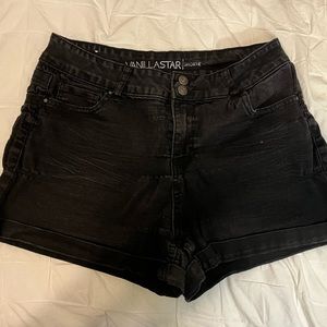 Vanilla Star Black Denim Shorts